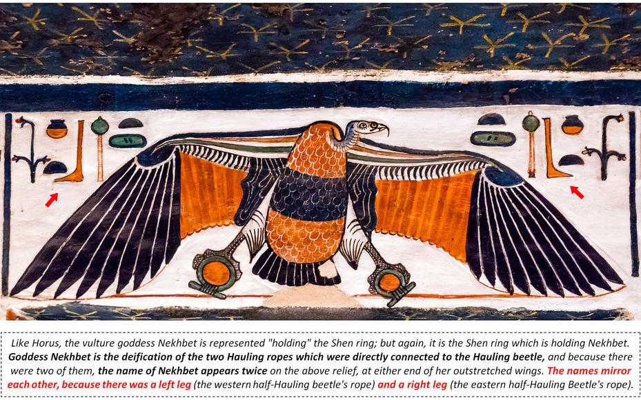 Egyptian Goddess Wadjet and Nekhbet Vulture Headed Two Ladies Goddesses Ancient Egypt